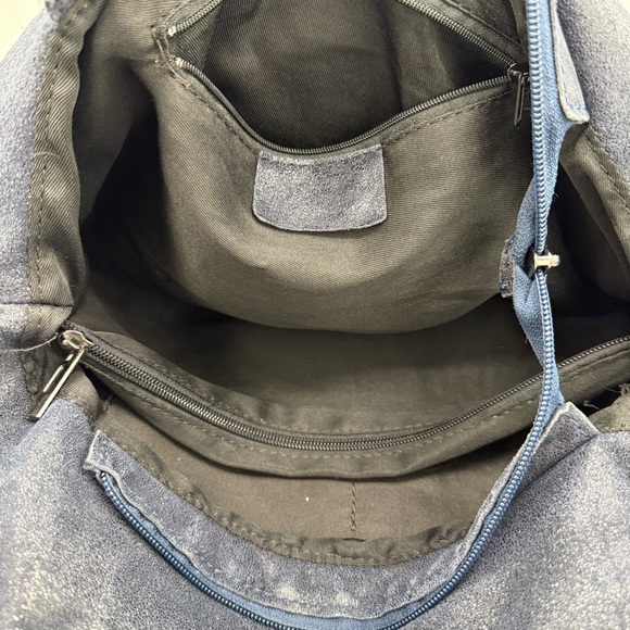 Falabella inspired Blue‎ Sparkle Shoulder Bag Chain and Slouchy Shape - Picture 6 of 6